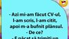 Bancul de vineri | „Azi mi-am făcut CV-ul”